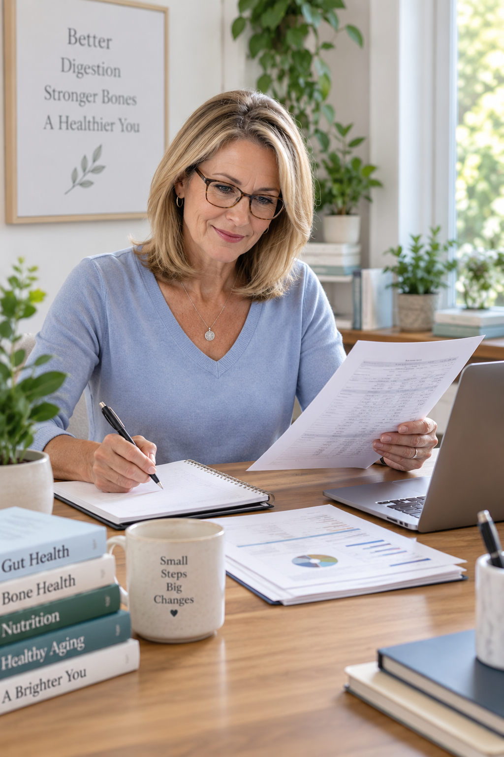 woman filling out an application
